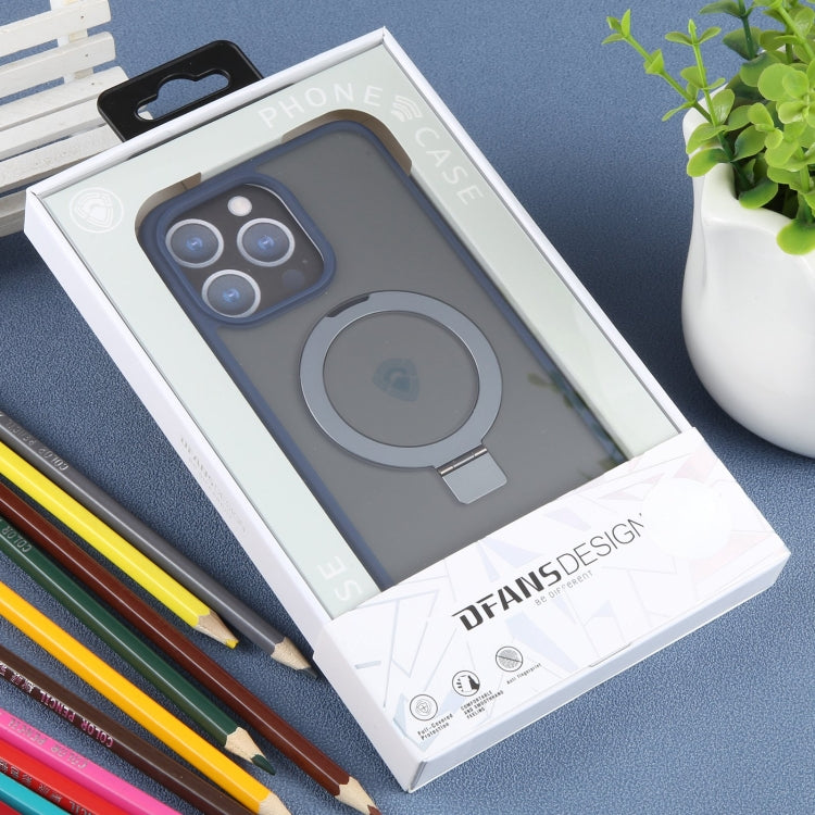 For iPhone 15 Pro Max DFANS DESIGN Frosted Magsafe Magnetic Holder Phone Case(Blue) by DFANS DESIGN