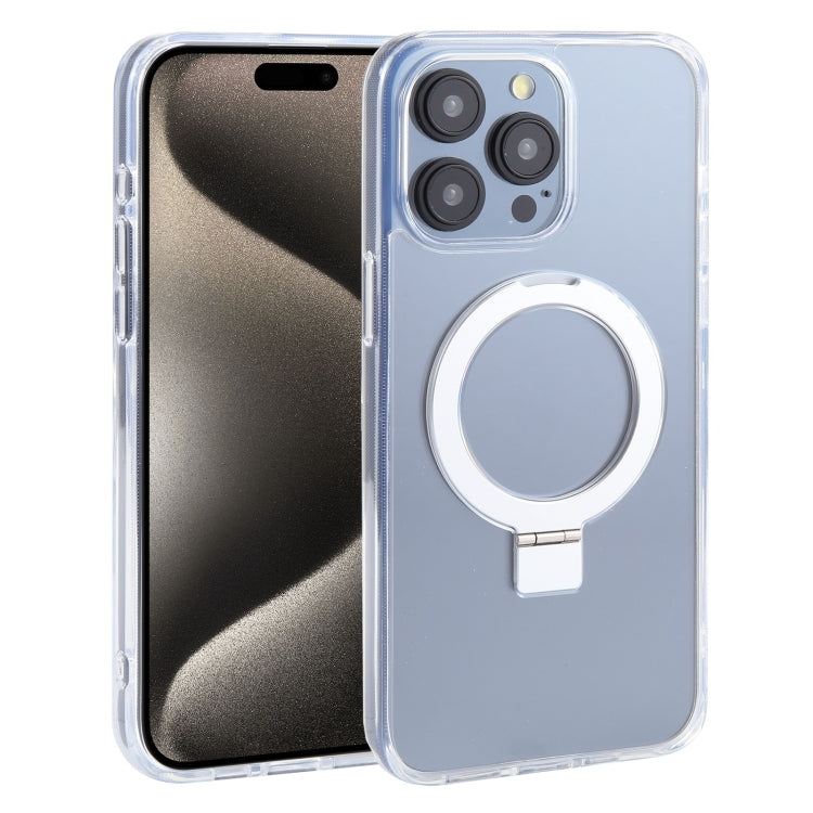 For iPhone 15 Pro Max DFANS DESIGN Frosted Magsafe Magnetic Holder Phone Case(Transparent) by DFANS DESIGN