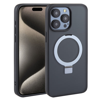 For iPhone 15 Pro Max DFANS DESIGN Frosted Magsafe Magnetic Holder Phone Case(Black) by DFANS DESIGN