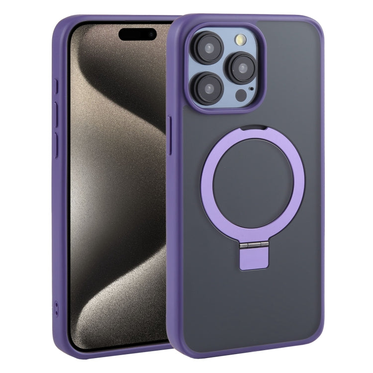 For iPhone 15 Pro DFANS DESIGN Frosted Magsafe Magnetic Holder Phone Case(Purple) by DFANS DESIGN