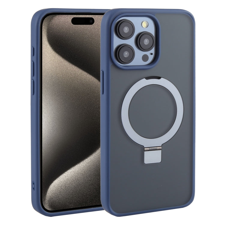 For iPhone 15 Pro DFANS DESIGN Frosted Magsafe Magnetic Holder Phone Case(Blue) by DFANS DESIGN