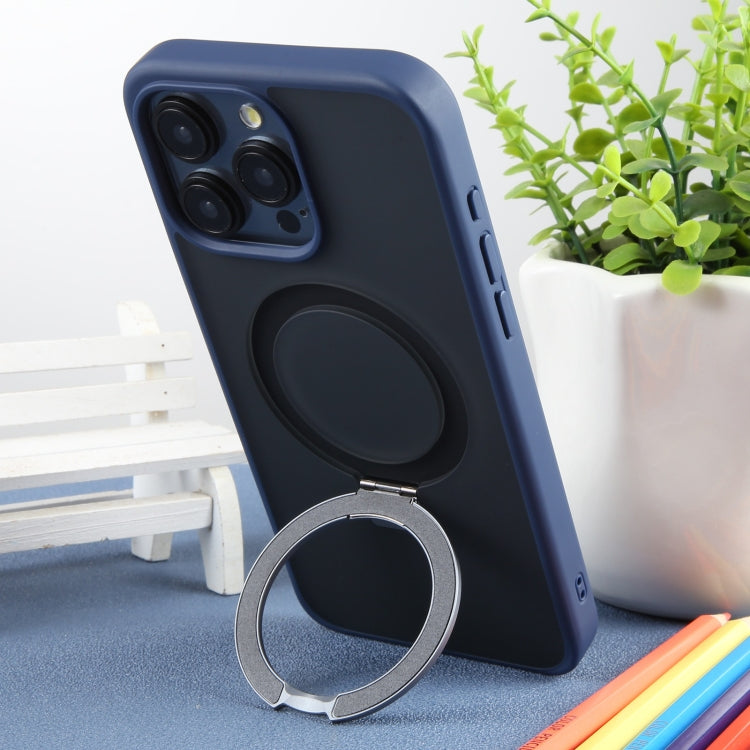 For iPhone 15 Pro DFANS DESIGN Frosted Magsafe Magnetic Holder Phone Case(Blue) by DFANS DESIGN