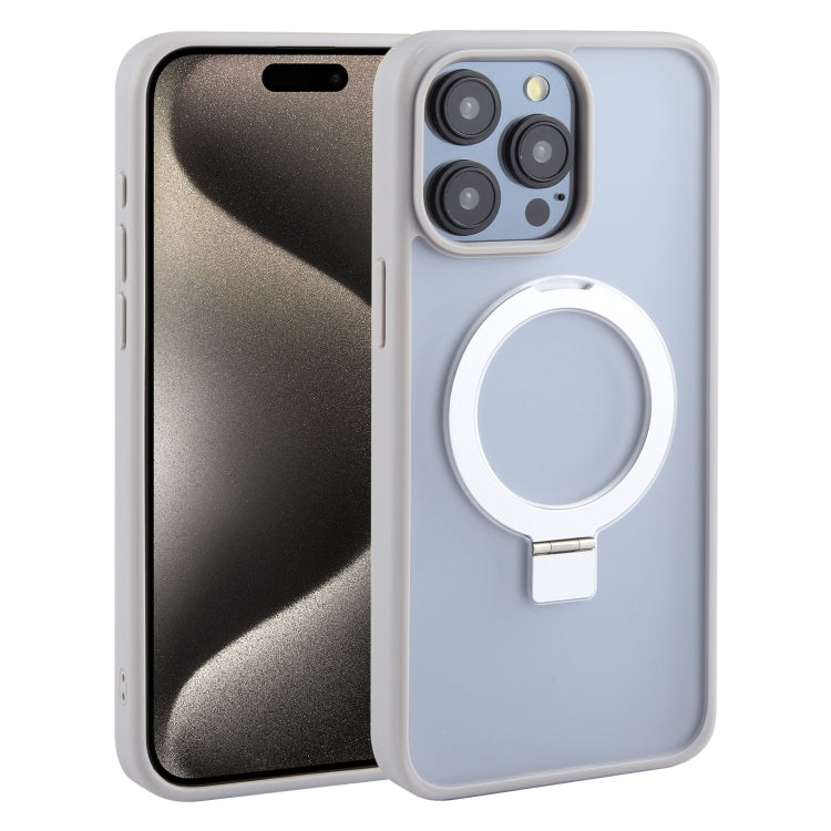 For iPhone 15 Pro DFANS DESIGN Frosted Magsafe Magnetic Holder Phone Case(Grey) by DFANS DESIGN