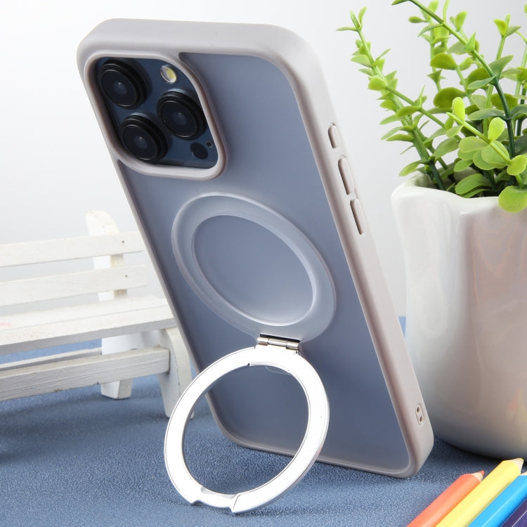 For iPhone 15 Pro DFANS DESIGN Frosted Magsafe Magnetic Holder Phone Case(Grey) by DFANS DESIGN