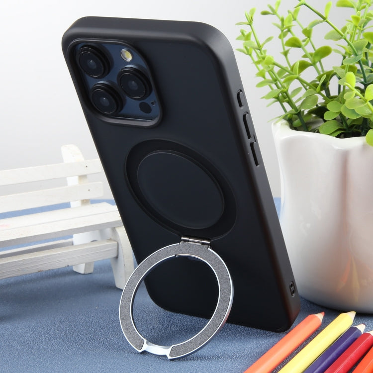 For iPhone 15 Pro DFANS DESIGN Frosted Magsafe Magnetic Holder Phone Case(Black) by DFANS DESIGN