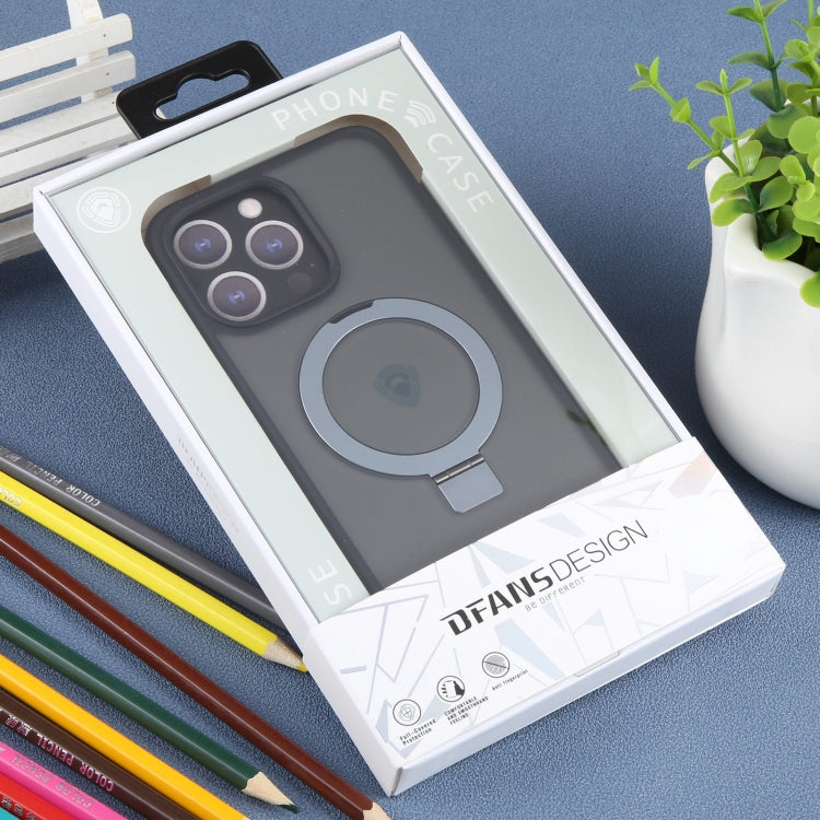 For iPhone 15 Pro DFANS DESIGN Frosted Magsafe Magnetic Holder Phone Case(Black) by DFANS DESIGN