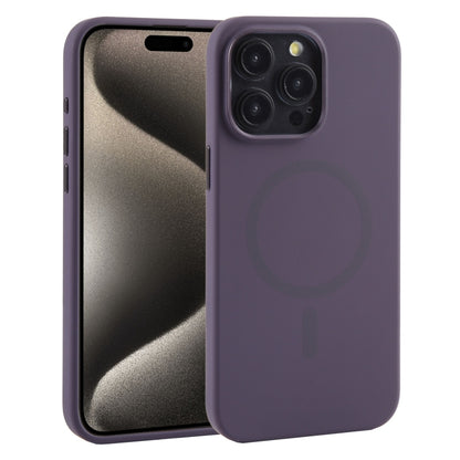 For iPhone 15 Pro Max Mutural Karen Series Liquid Silicone Magsafe Phone Case(Dark Purple) by Mutural