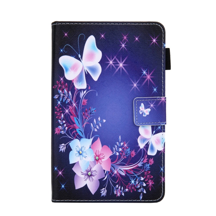 For Samsung Galaxy Tab A11+ / A9+ Colored Drawing Leather Tablet Case(Dual Colorful Butterflies) by bashfashion