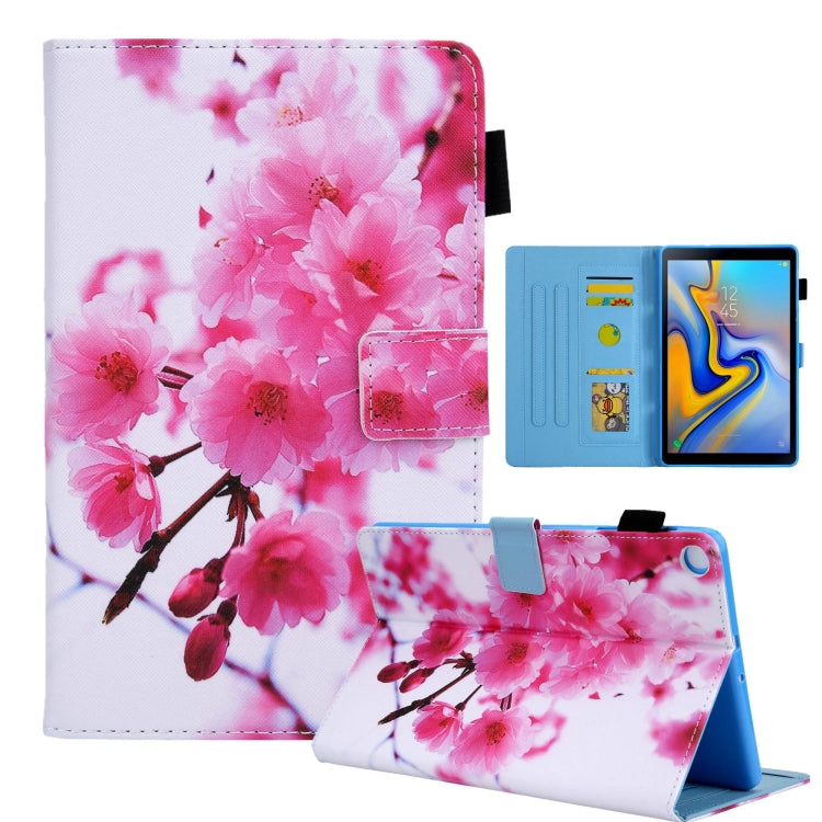 For Samsung Galaxy Tab A11+ / A9+ Colored Drawing Leather Tablet Case(Cherry Blossom) by bashfashion