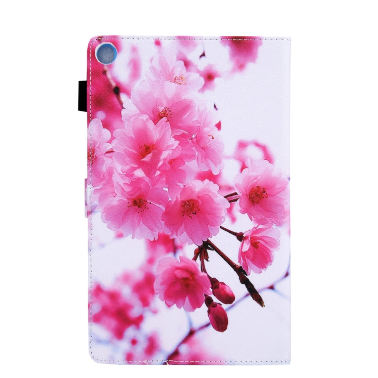For Samsung Galaxy Tab A11+ / A9+ Colored Drawing Leather Tablet Case(Cherry Blossom) by bashfashion