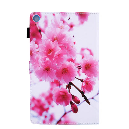 For Samsung Galaxy Tab A11+ / A9+ Colored Drawing Leather Tablet Case(Cherry Blossom) by bashfashion