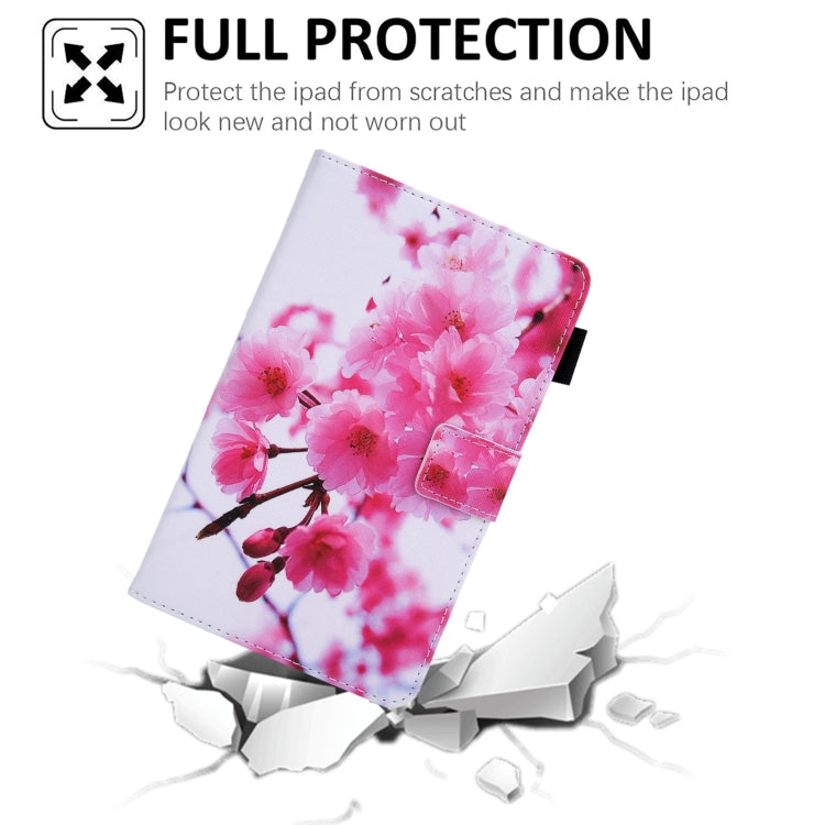 For Samsung Galaxy Tab A11+ / A9+ Colored Drawing Leather Tablet Case(Cherry Blossom) by bashfashion