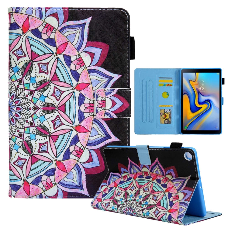 For Samsung Galaxy Tab A11+ / A9+ Colored Drawing Leather Tablet Case(National Flower) by bashfashion