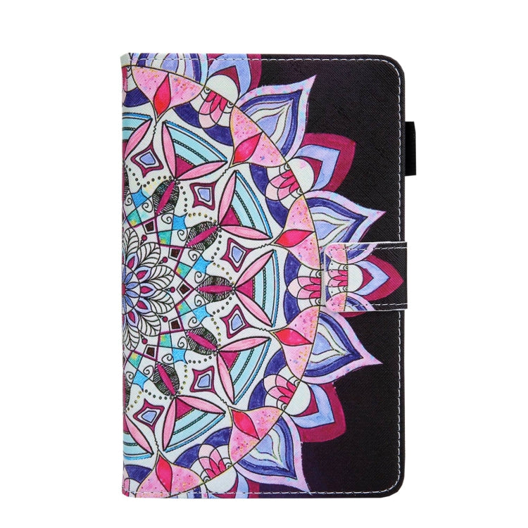 For Samsung Galaxy Tab A11+ / A9+ Colored Drawing Leather Tablet Case(National Flower) by bashfashion