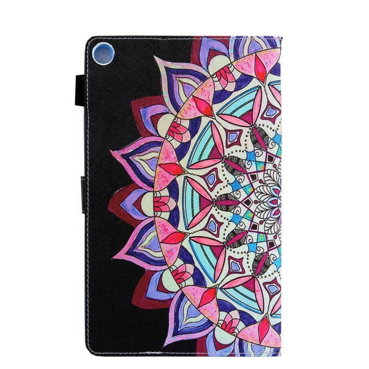 For Samsung Galaxy Tab A11+ / A9+ Colored Drawing Leather Tablet Case(National Flower) by bashfashion