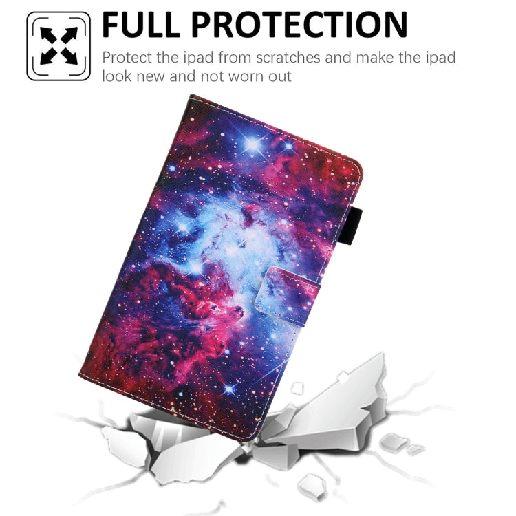 For Samsung Galaxy Tab A11+ / A9+ Colored Drawing Leather Tablet Case(Starry Sky) by bashfashion