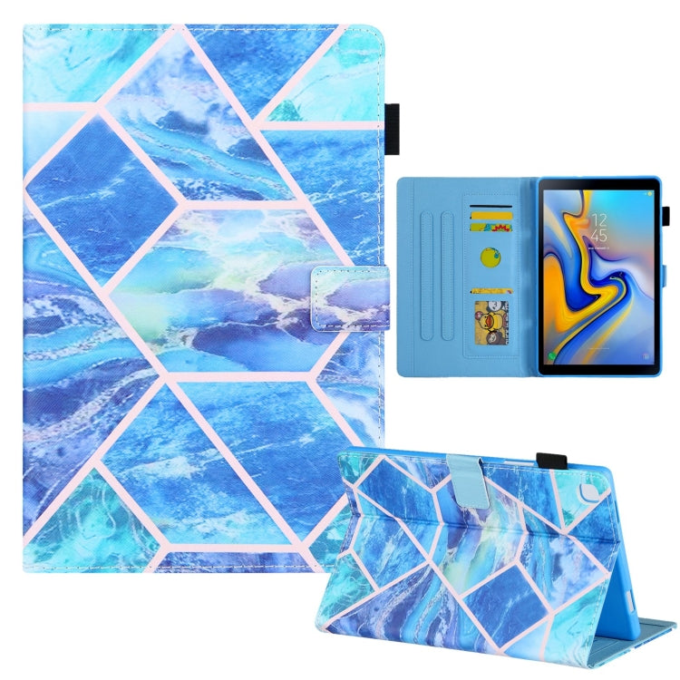 For Samsung Galaxy Tab A11+ / A9+ Colored Drawing Leather Tablet Case(Blue Grid) by bashfashion