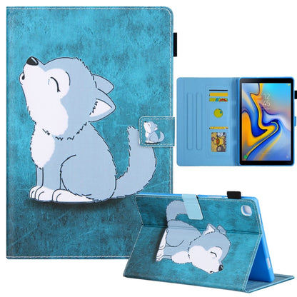 For Samsung Galaxy Tab A11+ / A9+ Colored Drawing Leather Tablet Case(Cute Wolf) by bashfashion