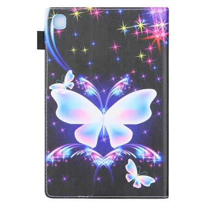 For Samsung Galaxy Tab A11+ / A9+ Colored Drawing Leather Tablet Case(Big Color Butterfly) by bashfashion