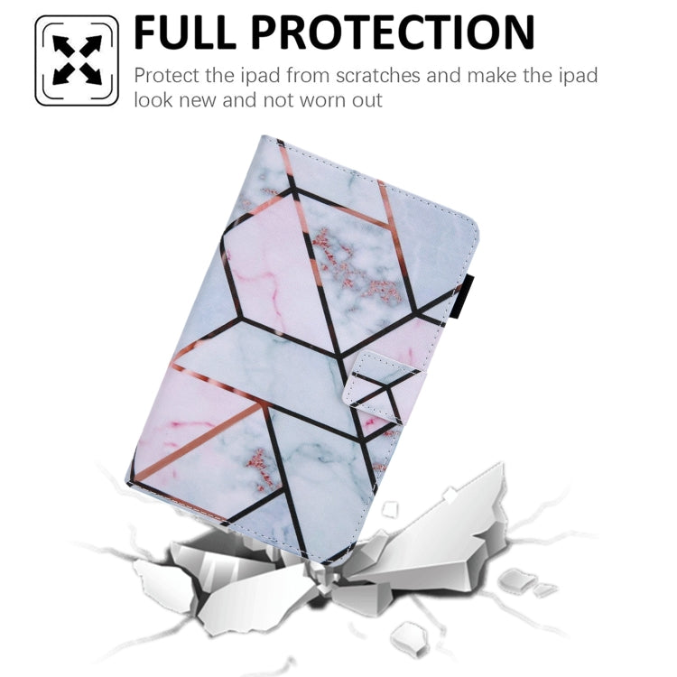 For Samsung Galaxy Tab A11 / A9 Colored Drawing Leather Tablet Case(Grid) by bashfashion