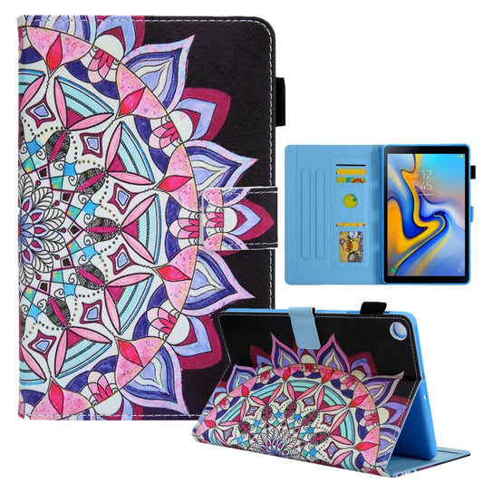 For Samsung Galaxy Tab A11 / A9 Colored Drawing Leather Tablet Case(National Flower) by bashfashion
