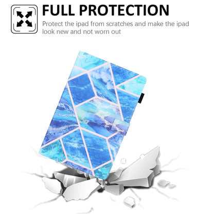 For Samsung Galaxy Tab A11 / A9 Colored Drawing Leather Tablet Case(Blue Grid) by bashfashion