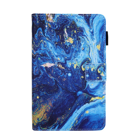 For Samsung Galaxy Tab A11 / A9 Colored Drawing Leather Tablet Case(Blue Gold) by bashfashion