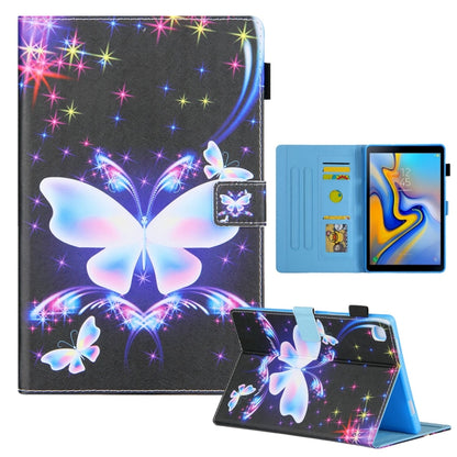For Samsung Galaxy Tab A11 / A9 Colored Drawing Leather Tablet Case(Big Color Butterfly) by bashfashion
