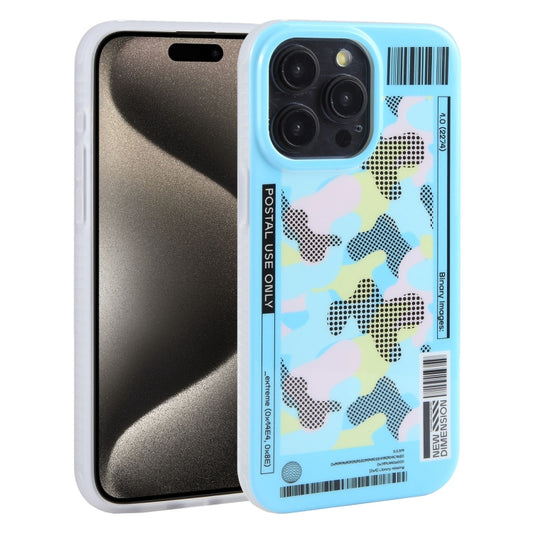 For iPhone 15 Pro Mutural Billboard Series Phone Case(Sky Blue) by Mutural