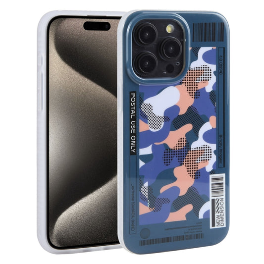 For iPhone 15 Pro Mutural Billboard Series Phone Case(Dark Blue) by Mutural