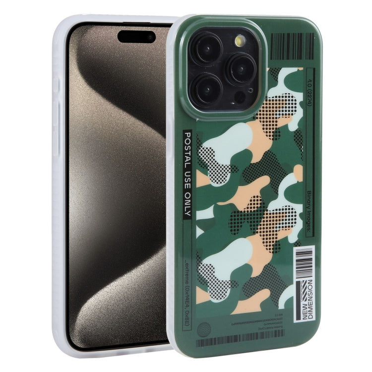 For iPhone 15 Pro Mutural Billboard Series Phone Case(Green) by Mutural