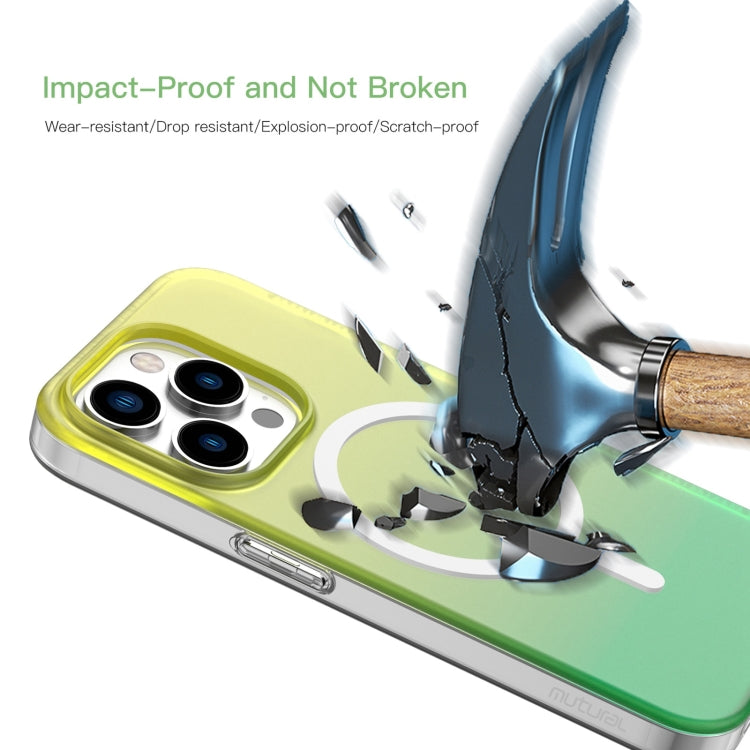 For iPhone 15 Pro Max Mutural MagSafe Magnetic Gradient Phone Case(Yellow) by Mutural