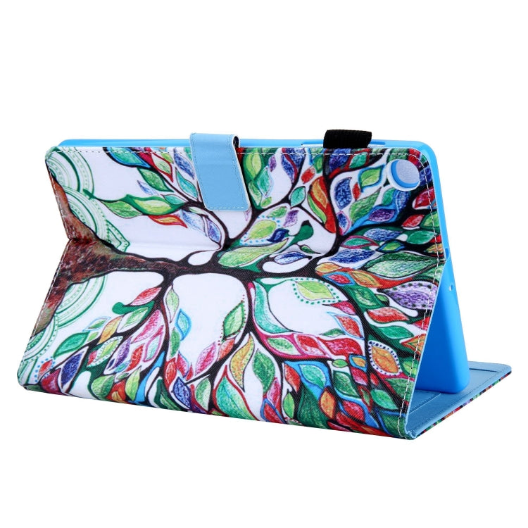 For Samsung Galaxy Tab A11+ / A9+ Colored Drawing Leather Tablet Case(Life Tree) by bashfashion