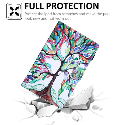 For Samsung Galaxy Tab A11+ / A9+ Colored Drawing Leather Tablet Case(Life Tree) by bashfashion