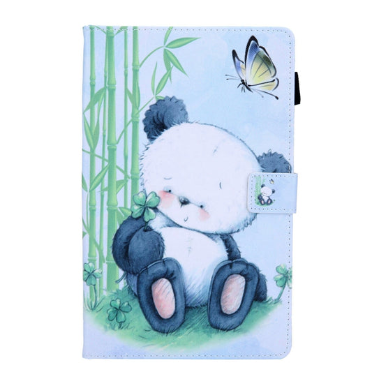 For Samsung Galaxy Tab A11+ / A9+ Colored Drawing Leather Tablet Case(Panda) by bashfashion