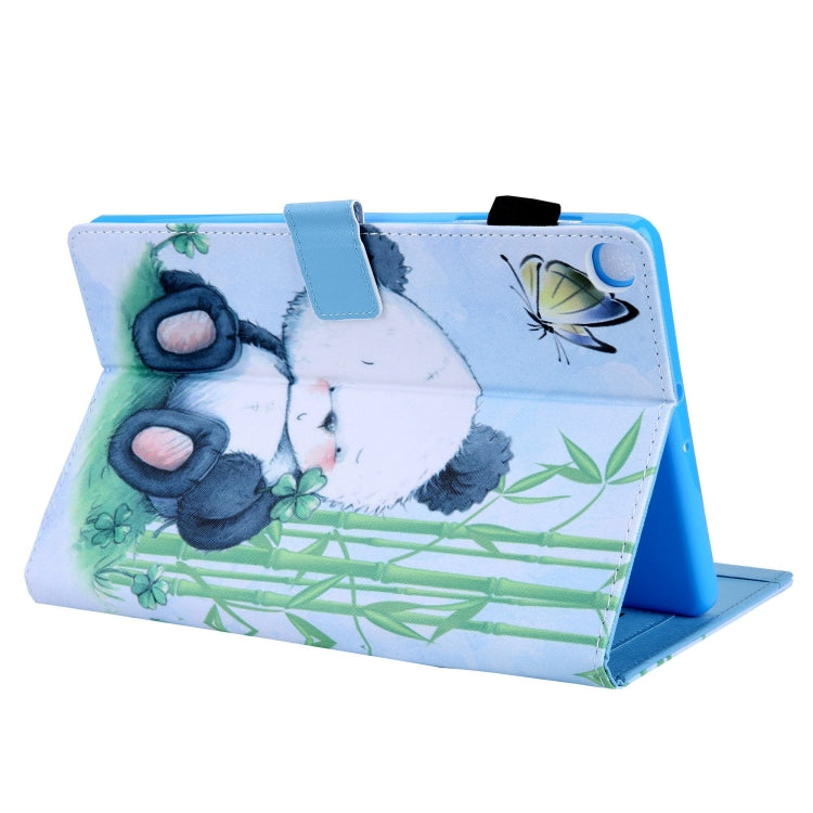For Samsung Galaxy Tab A11+ / A9+ Colored Drawing Leather Tablet Case(Panda) by bashfashion