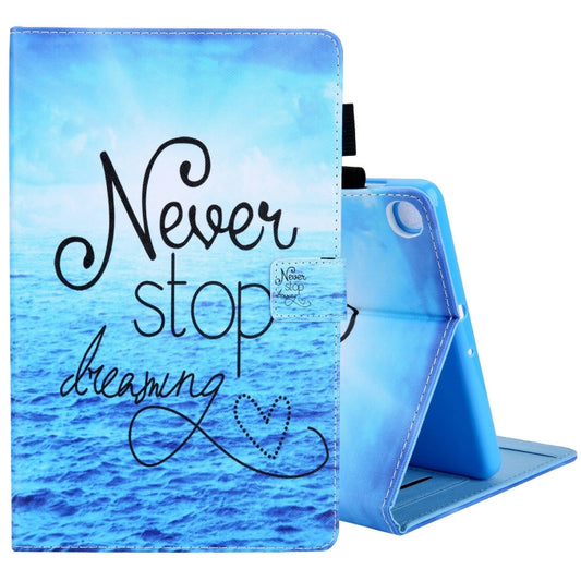 For Samsung Galaxy Tab A11 / A9 Colored Drawing Leather Tablet Case(Never Stop) by bashfashion