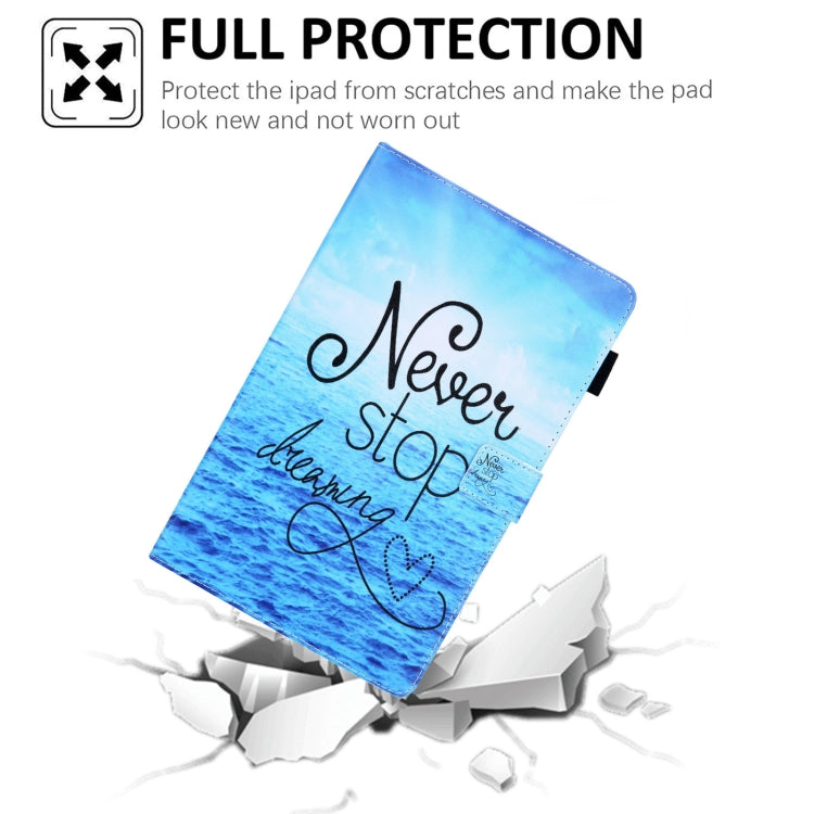 For Samsung Galaxy Tab A11 / A9 Colored Drawing Leather Tablet Case(Never Stop) by bashfashion