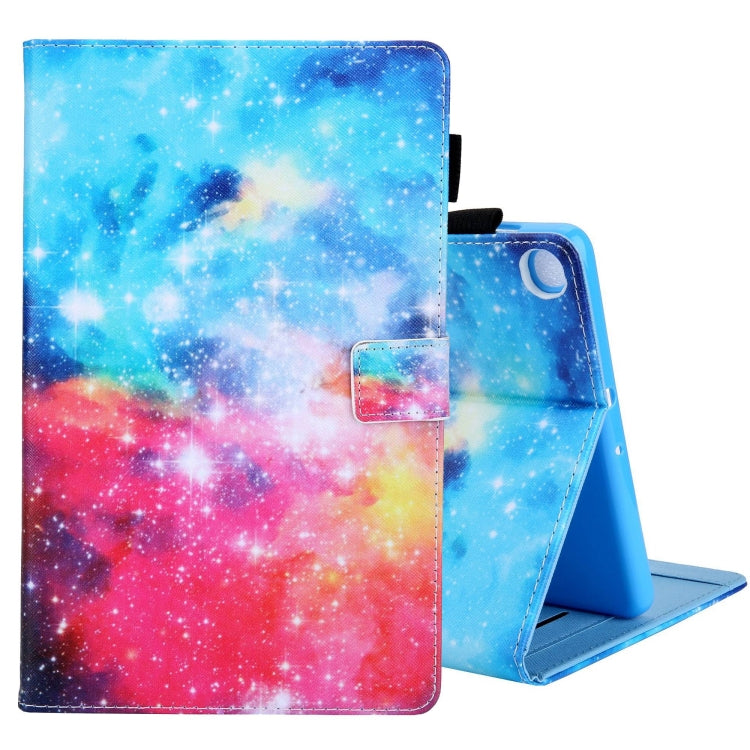 For Samsung Galaxy Tab A11 / A9 Colored Drawing Leather Tablet Case(Beautiful Starry Sky) by bashfashion
