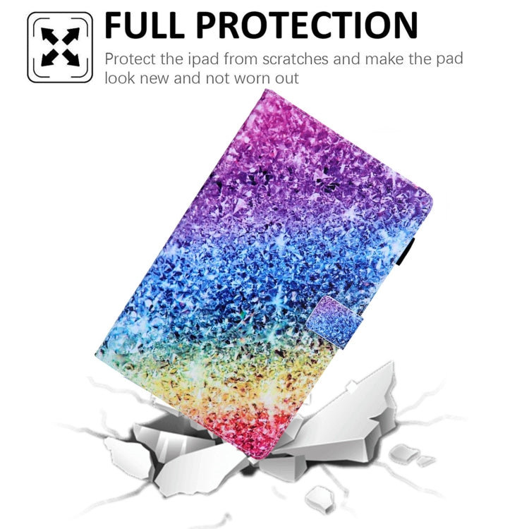 For Samsung Galaxy Tab A11 / A9 Colored Drawing Leather Tablet Case(Colorful Diamonds) by bashfashion