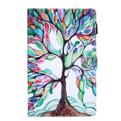 For Samsung Galaxy Tab A11 / A9 Colored Drawing Leather Tablet Case(Life Tree) by bashfashion