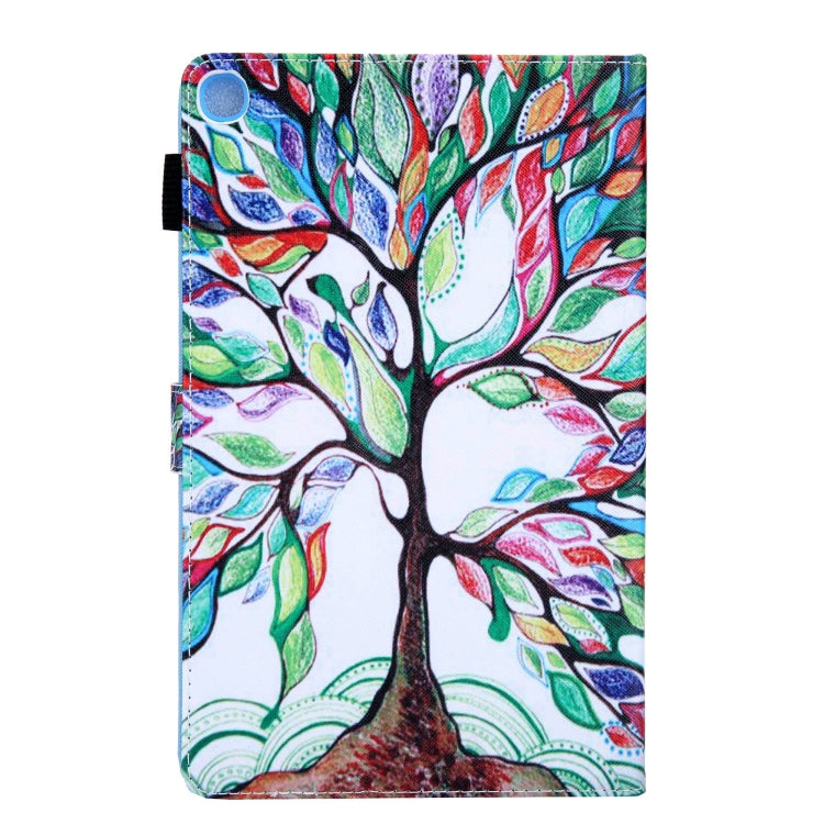 For Samsung Galaxy Tab A11 / A9 Colored Drawing Leather Tablet Case(Life Tree) by bashfashion