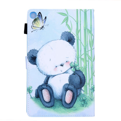 For Samsung Galaxy Tab A11 / A9 Colored Drawing Leather Tablet Case(Panda) by bashfashion