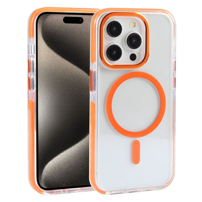For iPhone 15 Pro Mutural Cushion Series MagSafe Magnetic Phone Case(Orange) by Mutural