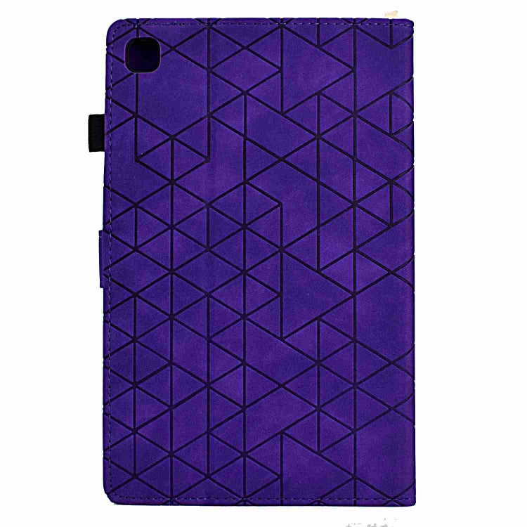 For Samsung Galaxy Tab A7 Lite T220 Rhombus TPU Leather Tablet Case(Purple) by bashfashion
