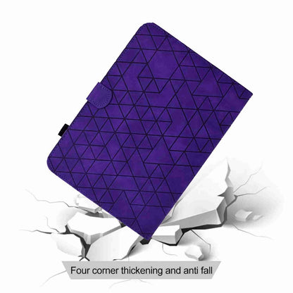 For Samsung Galaxy Tab A7 Lite T220 Rhombus TPU Leather Tablet Case(Purple) by bashfashion