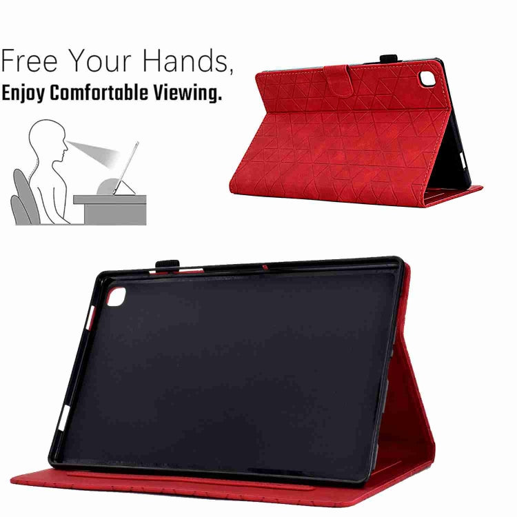 For Samsung Galaxy Tab A7 Lite T220 Rhombus TPU Leather Tablet Case(Red) by bashfashion