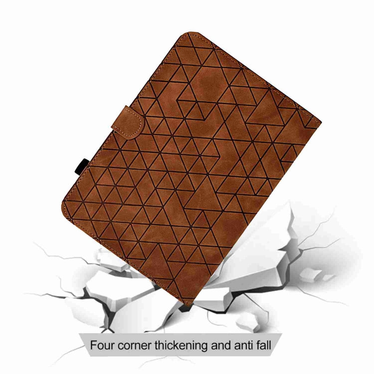 For Samsung Galaxy Tab A7 Lite T220 Rhombus TPU Leather Tablet Case(Brown) by bashfashion