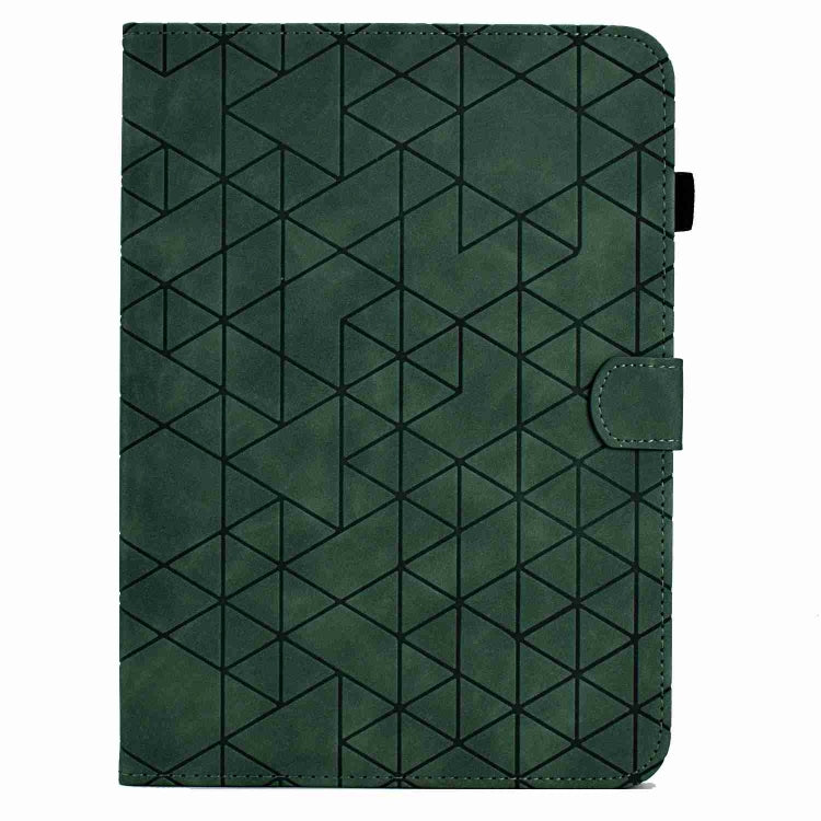 For Samsung Galaxy Tab A 10.1 2019 T510 Rhombus TPU Leather Tablet Case(Green) by bashfashion
