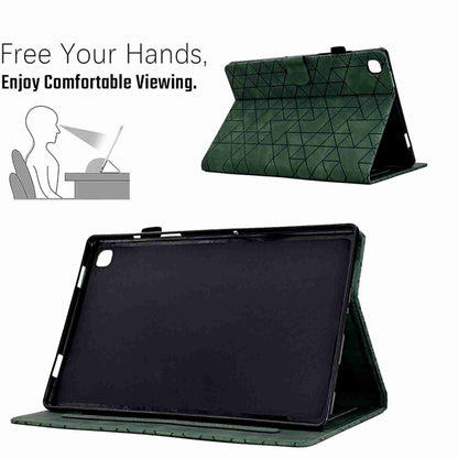 For Samsung Galaxy Tab A 10.1 2019 T510 Rhombus TPU Leather Tablet Case(Green) by bashfashion